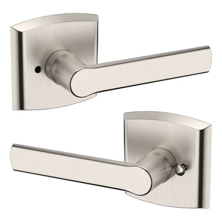 Baldwin Privacy Door Levers Lifetime Satin Nickel 5485V.056.PRIV