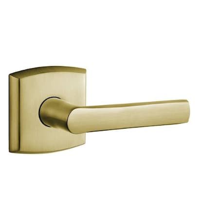 Baldwin Soho Lever Satin Brass with Brown Door Levers Satin Brass with Brown 5485V.060.LMR