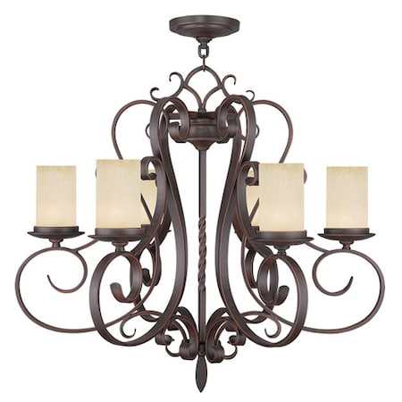 Livex Lighting Millburn Manor 6 Light Imperial Bronze Chandelier 5486-58
