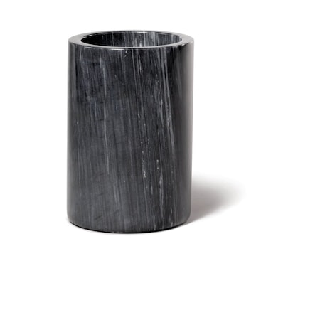 Tablecraft Marble Wine Server, Black, 5 DiaX7" H 5488