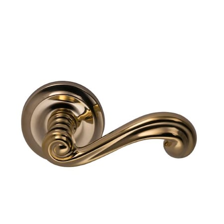 Omnia Right Hand 55 Lever 2-5/8" Rose Single Dummy Unlacquered Bright Brass 55/00.SD3A