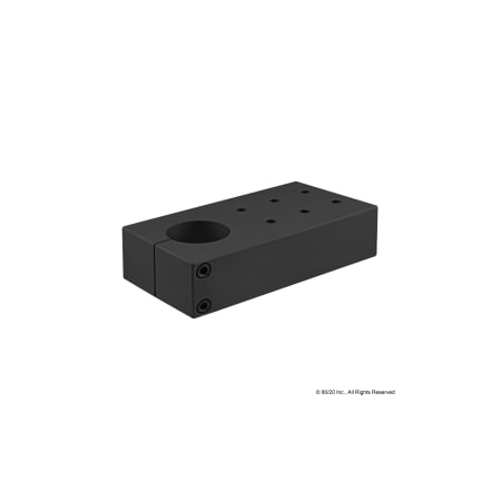 80/20 Single Shaft Predrilled Stanchion Mtg Pl 5525-BLACK