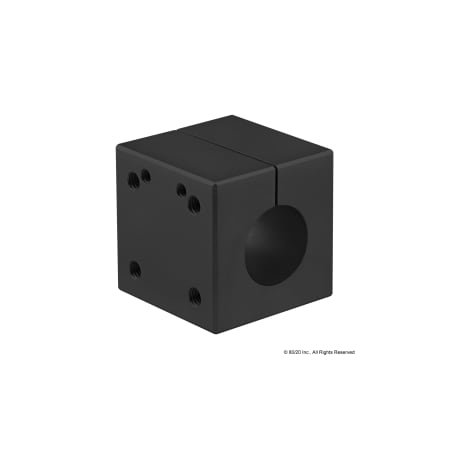 80/20 Black 1" Dia Sgl Shaft Mounting Block 5550-BLACK