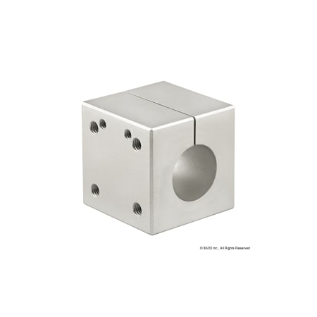 80/20 MountingBlock, Aluminum, Silver, 2in, 2in 5550