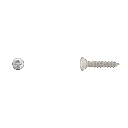 Disco Sheet Metal Screw, #10 x 1 in, Zinc Plated Steel Oval Head Phillips Drive 557PK