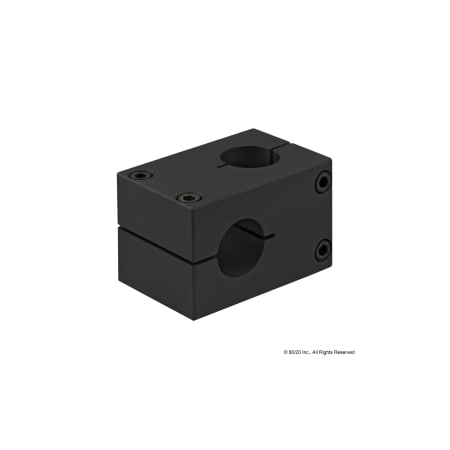 80/20 Stanchion Cross Clamp, 1" Dia. 5575-BLACK