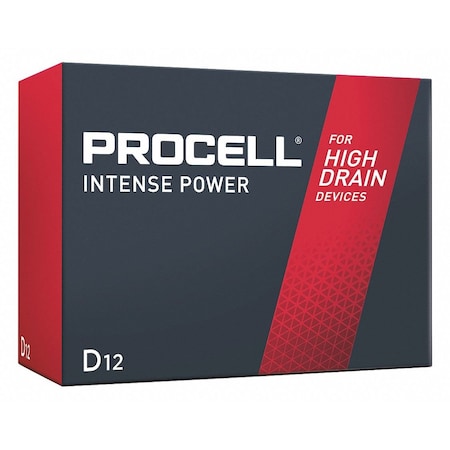 Procell Procell Intense D Alkaline Battery, 1.5V DC, PK12 PX1300