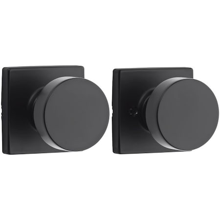 Kwikset Pismo Knob w/Square Rose Passage Lock 720PSKSQT-514