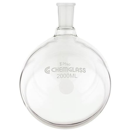 Chemglass Round Bottom Flask, 2000mL CG-1506-25