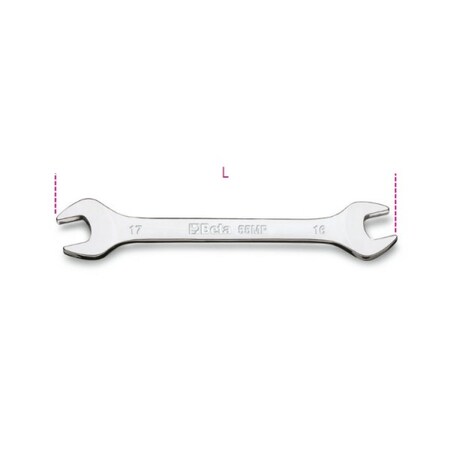 Beta Double Open End Wrench, Bright, 10X11mm 000550609