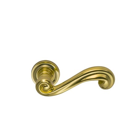 Omnia LVR 1-3/4" Rose Pass 2-3/8" BS Full Lip 1-3/4" Doors Bright Brass 55 55/45BF.PA1