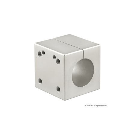 80/20 MountingBlock, Alum, Silver, 21/2in, 21/2in 5600