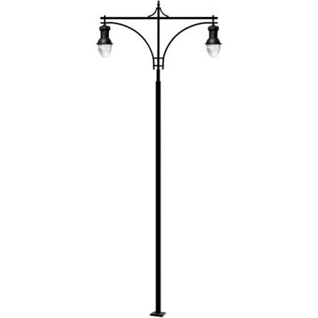 Dabmar Lighting Fixture, Post, 9298, VG, MT, Drop, 2, Light GM9298-VG-MT
