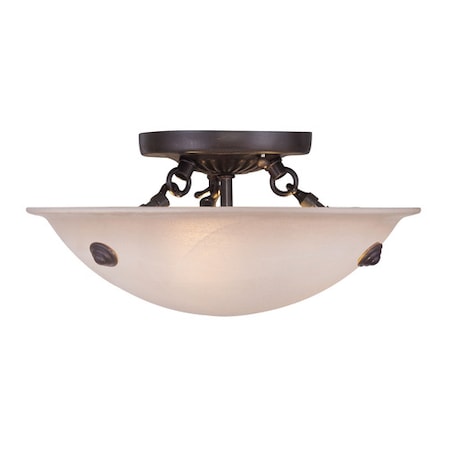 Livex Lighting Oasis 3 Light Bronze Ceiling Mount 5624-07