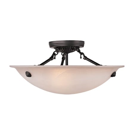 Livex Lighting Oasis 3 Light Bronze Ceiling Mount 5625-07