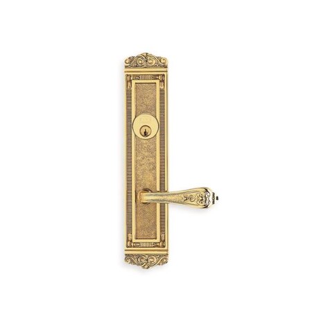 Omnia LH 252 Lever 56000 Plate Single CYL 234BS Mortise Lock Bright Brass 56252A00L1