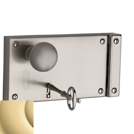 Baldwin Entry Rim Locks Unlacquered Brass 5634.031.L