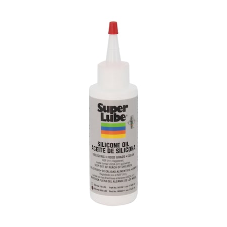 Super Lube 4 oz. Silicone Oil Bottle, ISO Viscosity, Silicone 56504