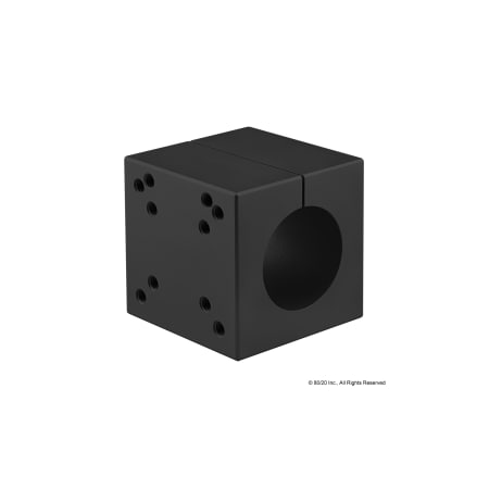 80/20 Black 2" Dia Sgl Shaft Mounting Block 5650-BLACK