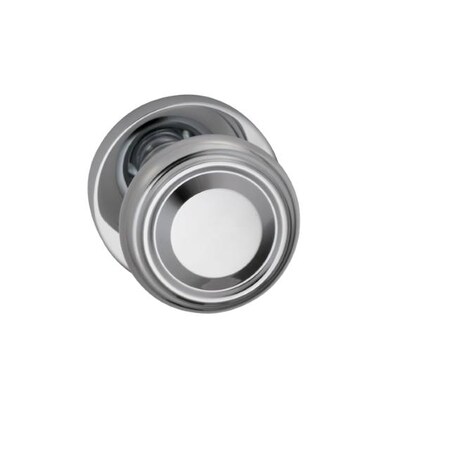 Omnia Pass 565 Knob Modern Rose, 2-3/4" Backset and T Strike Bright Chrome 565MD/234T.PA26