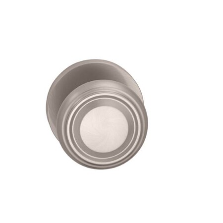 Omnia Privacy 565 Knob Modern Rose, 2-3/8" Backset and T Strike Satin Nickel 565MD/238T.PR15