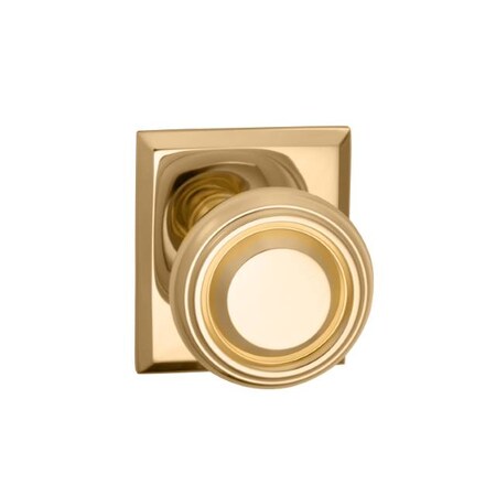 Omnia Pass 565 Knob Rectangular Rose, 238BS and Full Lip Strike Bright Brass 565RT/238F.PA3