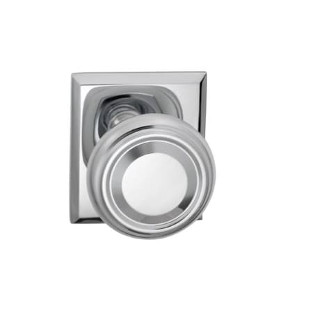 Omnia Priv 565 Knob Rectangular Rose, 238BS Full Lip Strike Bright Chrome 565RT/238F.PR26