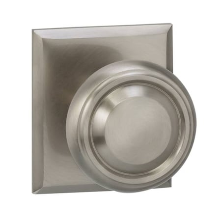 Omnia Pass 565 Knob Rectangular Rose, 238BS and T Strike Satin Nickel 565RT/238T.PA15
