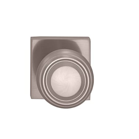 Omnia Privacy 565 Knob Square Rose, 2-3/8" Backset and T Strike Satin Nickel 565SQ/238T.PR15