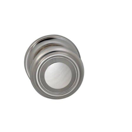 Omnia Priv 565 Knob Traditional Rose, 238BS Full Lip Strike Bright Nickel 565TD/238F.PR14