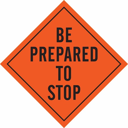Brady Roll-Up Road Construction Sign, 36 in Height, 36" Width, Mesh, Diamond, English 56699