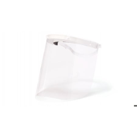 Pyramex Face Shield, Clear Visor, Polycarbonate, Hook-and-Loop Suspension, Uncoated Lens S1000