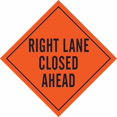 Brady Roll-Up Road Construction Sign, 36 in H, 36 in W, Vinyl, Diamond, English, 57004 57004