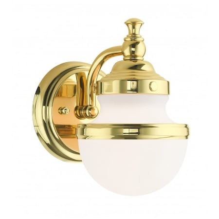 Livex Lighting Polished Brass Sconce, 1 Light 5711-02