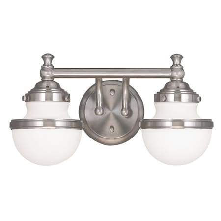Livex Lighting Oldwick 2 Light Brushed Nickel Bath Vanity 5712-91