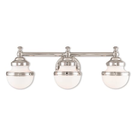 Livex Lighting Oldwick 3 Light Polished Chrome Bath Vanity 5713-05