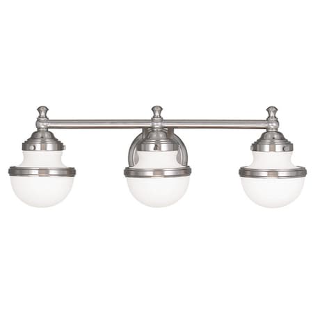 Livex Lighting Oldwick 3 Light Brushed Nickel Bath Vanity 5713-91