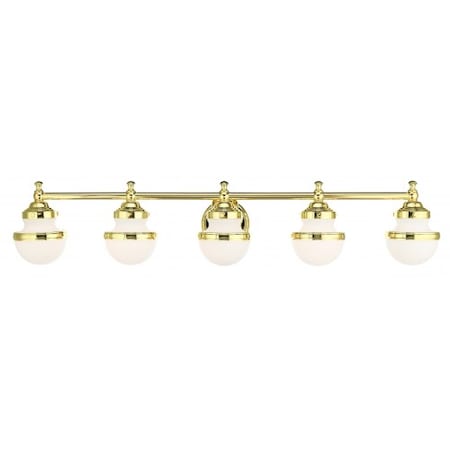 Livex Lighting Polished Brass Vanity Sconce, 5 Light 5715-02