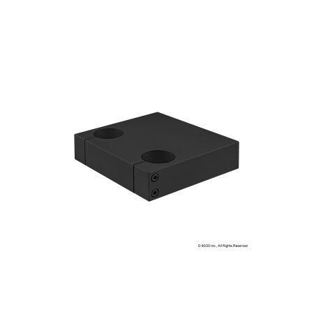 80/20 Dbl Shaft Blank Mount Plate, 1.5" Dia 5750-BLACK