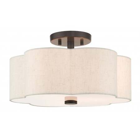 Livex Lighting English BronzeSemi Flush, 3 Light 58063-92