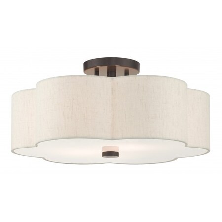 Livex Lighting English BronzeSemi Flush, 3 Light 58064-92