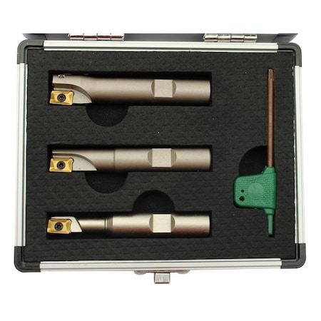 Hhip 3 Piece 1/2" Square Shoulder Coolant-Thru Indexable End Mill Set 5822-1710