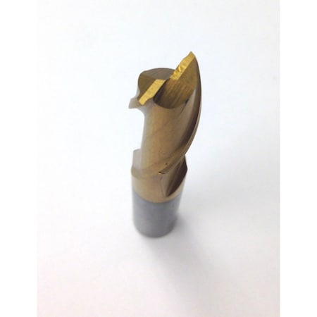 Hhip 5/16 X 3/8" TiN 2 Flute High Speed Steel Center Cut Single End Mill 5826-0312
