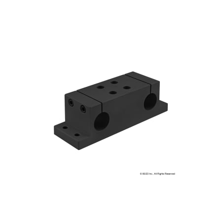 80/20 Blk 10 S 1" Dbl Shaft Mounting Block 5845-BLACK