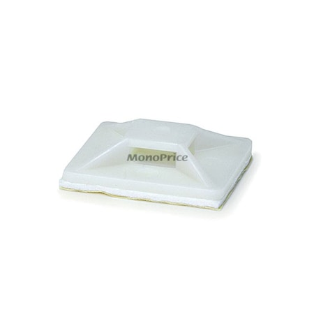 Monoprice Tie Mounts 30X30, mm, White, PK100 5861