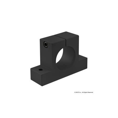 80/20 Black 2" Single Horizontal Base 5890-BLACK