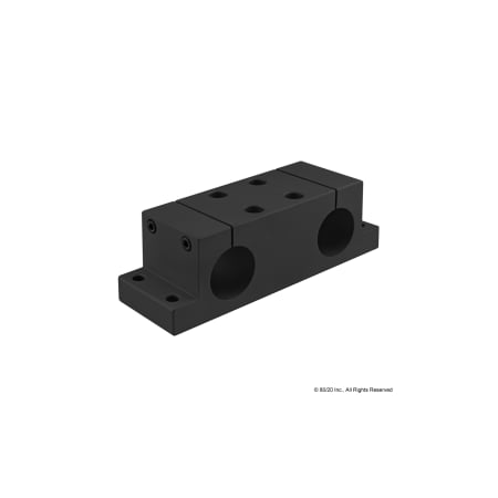 80/20 Dbl Shaft Mounting Block, 1.5" Dia. 5900-BLACK