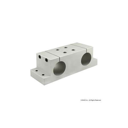 80/20 Diameter Double Shaft Mounting Block 2" 5950