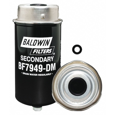 Baldwin Filters Fuel Filter, 7 11/32 in Length, 3 5/16 in Outside Dia BF7949-DM