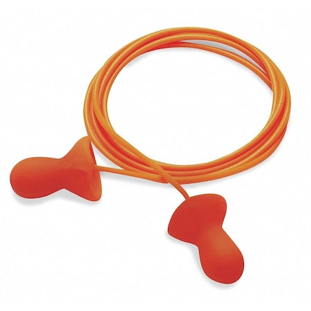 Howard Leight Quiet Reusable Corded Ear Plugs, Bell Shaped, NRR 26 dB, M, Orange, 100PK QD30
